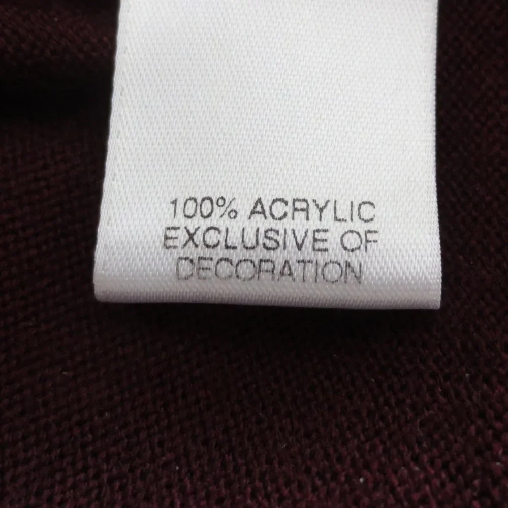 4/$14 SALE MURANO mens ARGYLE sweater V-NECK burgundy MARROON SIZE Large